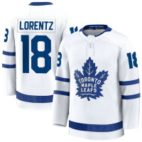 Youth Toronto Maple Leafs #18 Steven Lorentz Away Premium White Jersey