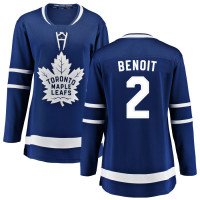 Toronto Maple Leafs #2 Simon Benoit Women's Home Breakaway Blue Jersey