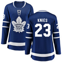 Toronto Maple Leafs #23 Matthew Knies Women's Home Breakaway Blue Jersey