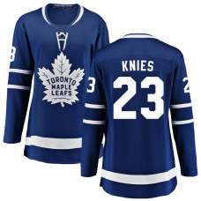 Toronto Maple Leafs #23 Matthew Knies Women's Home Breakaway Blue Jersey