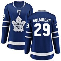 Toronto Maple Leafs #29 Pontus Holmberg Women's Home Breakaway Blue Jersey