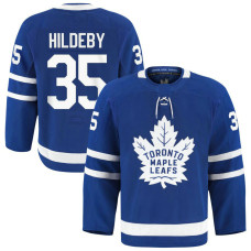 Toronto Maple Leafs #35 Dennis Hildeby Home Authentic Pro Blue Jersey