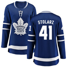 Toronto Maple Leafs #41 Anthony Stolarz Women's Home Breakaway Blue Jersey