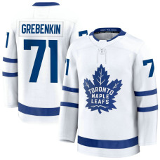 Toronto Maple Leafs #71 Nikita Grebenkin Away Premium White Jersey Toronto Maple Leafs #71 Nikita Grebenkin Away Premium White Jersey