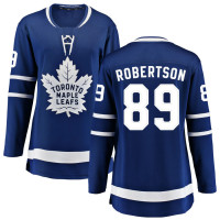 Toronto Maple Leafs #89 Nicholas Robertson Women's Home Breakaway Blue Jersey
