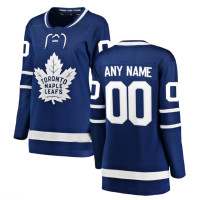 Toronto Maple Leafs Customized Women's Home Breakaway Blue Jersey