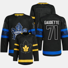 Toronto Maple Leafs Adam Gaudette #71 Alternate Black 2022 Jersey Drew house Toronto Maple Leafs Adam Gaudette #71 Alternate Black 2022 Jersey Drew house