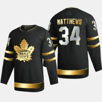 Men Toronto Maple Leafs Auston Matthews #34 2020-21 Authentic Golden Limited Edition Jersey - Black