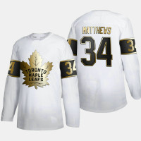 Men's Toronto Maple Leafs Auston Matthews #34 2020 Lady Byng Trophy White Jersey