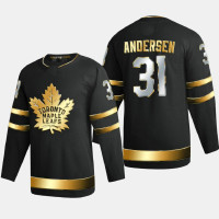 Men Toronto Maple Leafs Frederik Andersen #31 2020-21 Authentic Golden Limited Edition Jersey - Black