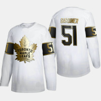 Men's Toronto Maple Leafs Jake Gardiner #51 Golden Edition White Authentic Jersey