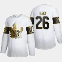 Men's Toronto Maple Leafs Jimmy Vesey #26 Golden Edition White Authentic Player Jersey