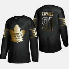 Toronto Maple Leafs John Tavares #91 Authentic 2019 Golden Edition Black Player Jersey - Men's