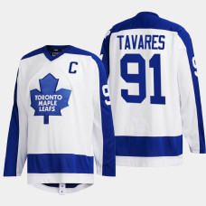 Toronto Maple Leafs John Tavares #91 Team Classics White Jersey Primary Logo