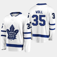 Men's Toronto Maple Leafs Joseph Woll #35 White Away Breakaway Player Jersey