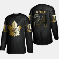 Men's Toronto Maple Leafs Kasperi Kapanen #24 2019 Golden Edition Black Authentic Player Jersey