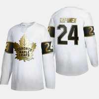 Men's Toronto Maple Leafs Kasperi Kapanen #24 Golden Edition White Authentic Jersey