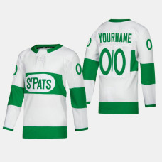 Toronto St. Pats #00 Customized Authentic Player White Jersey