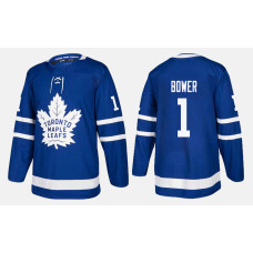 Toronto Maple Leafs #1 Retired Johnny Bower Home Royal Jersey