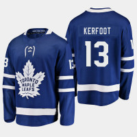 Men's Toronto Maple Leafs Alexander Kerfoot #13 Home Blue Breakaway Player Jersey