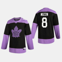Maple Leafs Jake Muzzin #8 Hockey Fights Cancer Practice Black Jersey