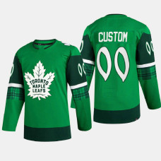 Toronto Maple Leafs St. Patrick Green Warm-Up 2022 Customized Jersey