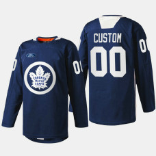 Toronto Maple Leafs Primary Logo Navy Warm Up 2022 Customized Jersey