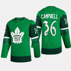 Jack Campbell Toronto Maple Leafs St. Patrick 2022 Green #36 Jersey Warm-Up Jack Campbell Toronto Maple Leafs St. Patrick 2022 Green #36 Jersey Warm-Up