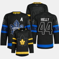 Morgan Rielly #44 Toronto Maple Leafs Black Jersey 2022 Alternate Drew house Authentic Reversible
