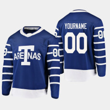 Toronto Arenas Customized #00 Throwback Breakaway Player Blue Jersey
