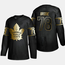 Men's Toronto Maple Leafs T. J. Brodie #78 Golden Edition Black Authentic Player Jersey