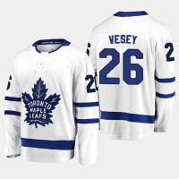 Men's Toronto Maple Leafs Jimmy Vesey #26 Away 2020-21 Breakaway Player White Jersey