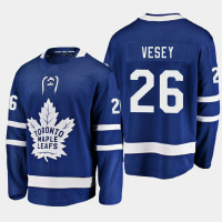 Men's Toronto Maple Leafs Jimmy Vesey #26 Home 2020-21 Breakaway Player Blue Jersey