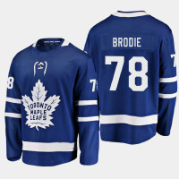 Men's Toronto Maple Leafs T. J. Brodie #78 Home 2020-21 Breakaway Player Blue Jersey