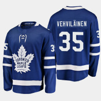 Men's Toronto Maple Leafs Veini Vehvilainen #35 Home 2021 Breakaway Blue Jersey