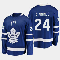 Men's Toronto Maple Leafs Wayne Simmonds #24 Home 2020-21 Breakaway Player Blue Jersey