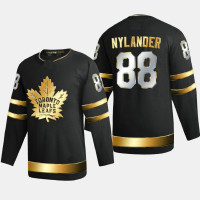 Men Toronto Maple Leafs William Nylander #88 2020-21 Authentic Golden Limited Edition Jersey - Black