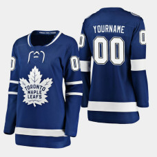 Women's Toronto Maple Leafs #00 Customized Home Breakaway Player Blue Jersey