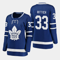 Women Toronto Maple Leafs David Rittich #33 2021 Home Blue Jersey