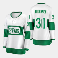 Women's Toronto St. Pats #31 Frederik Andersen Premier White Jersey