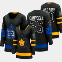 Women Toronto Maple Leafs Jack Campbell 2022 Alternate Drew house Reversible Jersey - Black