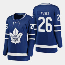 Women's Toronto Maple Leafs Jimmy Vesey #26 2020-21 Home Breakaway Player Blue Jersey