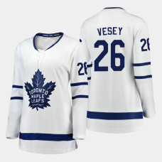 Women's Toronto Maple Leafs Jimmy Vesey #26 2020-21 Away Breakaway Player White Jersey