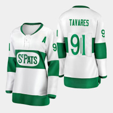 Women's Toronto St. Pats #91 John Tavares Premier White Jersey