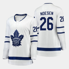 Women Toronto Maple Leafs Stefan Noesen #26 2021 Away White Jersey Women Toronto Maple Leafs Stefan Noesen #26 2021 Away White Jersey