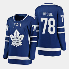 Women's Toronto Maple Leafs T. J. Brodie #78 2020-21 Home Breakaway Player Blue Jersey