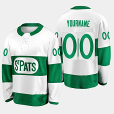 Youth Toronto St. Pats #00 Customized Premier White Jersey