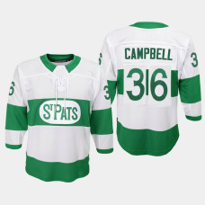 Youth Toronto Maple Leafs Jack Campbell #36 2022 St. Pats Premier Jersey White Youth Toronto Maple Leafs Jack Campbell #36 2022 St. Pats Premier Jersey White