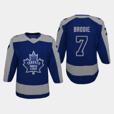 Youth Toronto Maple Leafs T. J. Brodie #7 Reverse Retro Replica 2020-21 Jersey Blue